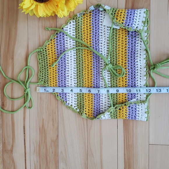 ZARA Crochet halter crop top - Picture 7 of 9
